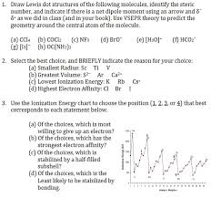 Solved Draw Lewis Dot Structures Of The Following Molecul