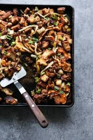 Sheet Pan Stuffing With Delicata Squash Fennel And Rosemary Sausage Low Fodmap Recipe In 2020 Fennel Recipes Ground Pork Recipes Pork Recipes