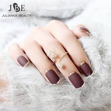 Need more nail pictures from yall teach page available, $30 fee to join! Wholesale Press On Acrylic Nails 24pcs New Brown False Nails Metallic Gold Acrylic Nails Fake Nails Custom Extra Long Nail Salon Tips Stiletto