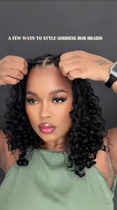 Bob Box Braids with Curly Ends