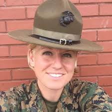 My sister, Drill Instructor Deborah Benson. She served 10 years in the  Marine Corps. One year in Afghanistan and trained hundreds of new Marines."-Eileen  Benson Marshall. As Veterans Day approaches, New Bedford