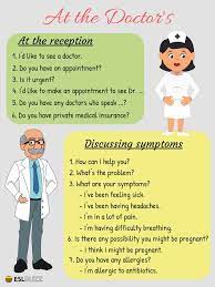 20 Common English Phrases For The Doctor S Office Eslbuzz Learning English English Phrases Common English Phrases Learn English