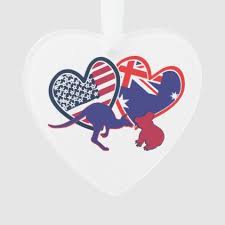 Australia And United States Flag Hearts Ornament Zazzle Com United States Flag Heart Ornament State Flags