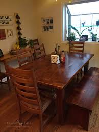 Rustic Farm Table Bench Rustic Farm Table Reclaimed Barn Wood Farm Table