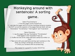 You'll go bananas for this free ios. Free Types Of Sentences Monkeying Around With Sentences Sorting Game