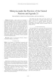 Check spelling or type a new query. Pdf Malaysia Under The Purview Of The United Nations And Agenda 21
