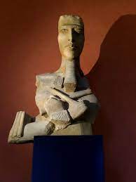 In alcune statue risalenti all'inizio del loro regno, akhenaton e la sua grande sposa reale nefertiti compaiono nelle vesti di shu e tefnut. Statue Of Akhenaten Illustration World History Encyclopedia