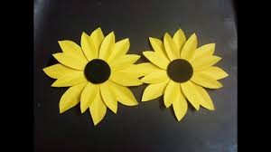 How To Make A Paper Flower Tutorial Sunflower Paper Crafts