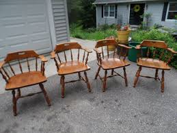 Vintage Ethan Allen Captain Old Tavern Pub Chairs 10 6031 Nutmeg Ethan Allen Furniture Country House Decor Maple Chair