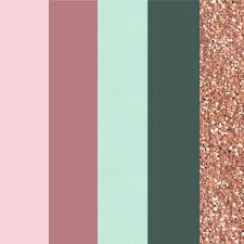 To bring out the metal's rosy tones even further, pair rose gold with rich, saturated colors such as deep teal, navy blue, or even black. Blush Dusty Rose Mint And Rose Gold Wedding Colors Rose Gold Color Palette Gold Wedding Colors Wedding Rose Gold Theme