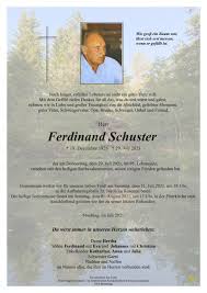 Ferdinand Schuster: Kerze anzünden und kondolieren