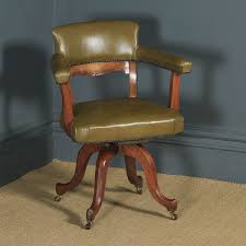 Aesthetic Desk Chair Victorian Mahogany Leather Yola Gray Antiques