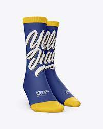 Download Two Socks Mockup In Apparel Mockups On Yellow Images Object Mockups
