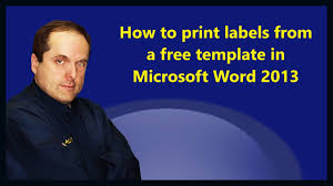 Create distinctive documents with free microsoft word templates. How To Print Labels From A Free Template In Microsoft Word 2013 Youtube