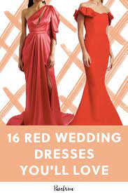 16 Red Wedding Dresses That Are Changing The Bridal Game Red Wedding Red Wedding Dresses Wedding Dresses Unique