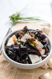 This video shows how to prepare black fungus for use in recipes. Wood Ear Mushroom Salad China Sichuan Food
