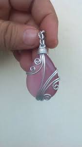  Elegance Wire Wrapped Natural Stone Pendant Batu Manau Motif Mata Kucing Warna Pink Kawat Artistic Wire 0 8mm Warna Silver Tali Belum Ada Ha Bijuterias