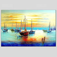 Just Us 53 85 Buy Hua Tuo Sailing Oil Painting 60 X 90cm Osr 160314 Online Shopping At Gearbest Com Seascape Wall Art Landscape Canvas Wall Art Pictures