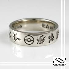 Pin By Antonella Oyola On Pokemon In 2020 Pokemon Jewelry Nerdy Wedding Rings Nerd Rings