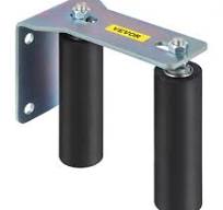VEVOR Guía de rodillo para puerta Puerta corrediza de 6 "Rodillo de nailon  negro Coloreado Guía de puerta corrediza pintada con zinc con soporte en ...