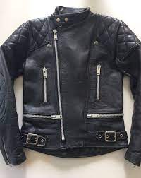 Vintage Scott All Black Mint Leather Biker Jacket 36 Saints Lewis Cafe Racer Ace Cafe Racer Clothing Biker Jacket Leather