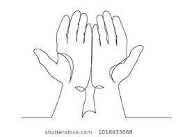 A Continuous One Drawn Line Silhouette Of The Palm Of An Islamic Praying And A Symbol Of Faith Mosque The Conce Line Art Design Abstract Line Art Line Drawing