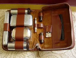 Vintage 1950s Mens Black Leather And Red Travel Grooming Kit Etsy Grooming Kit Mens Accessories Mad Men Fashion