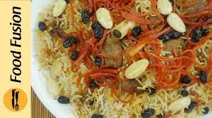 Afghan pallow dubai, global village; Kabuli Pulao Afghani Pulao Recipe By Food Fusion Youtube