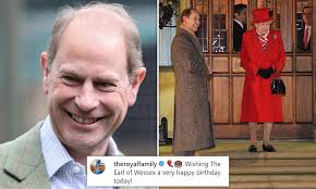 Buckingham Palace shares a picture of Prince Edward to mark the Earl of  Wessex's 57th birthday