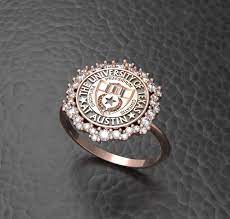 Gold College Ring Class Ring School Ring Graduation Ring University Ring Signet Ring Graduation Gift Personalized Ring Custom Ring Graduation Rings College Rings University Rings