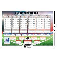 Juli 2021 und dauert damit also exakt einen monat. Em Spielplan 2021 Fussball Europameisterschaft Poster Grossformat Jetzt Im Shop Bestellen Close Up Gmbh