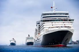 Three Luxury Liners Queen Mary 2 Queen Victoria And Queen Elizabeth Sail Into Hong Kong Cunard Ships Cruise Liner American Cruise Lines