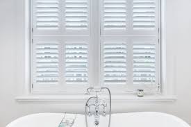 Bathroom window shutters provides more space for storage and uses otherwise unused space. Bathroom Shutters Waterproof Shutters Plantation Shutters