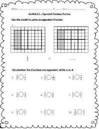 This Is A Worksheet With A Review Of The Lesson 6 1 In The 4th Grade Go Math Series Investigate Equi Fractions Worksheets Math Practices Equivalent Fractions