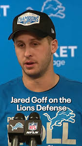 Jared Goff praises the Lions defense after their division clinching win  against the Vikings. #Lions