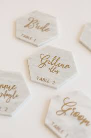 If you're using flat cards with an envelope, write the guest's name on the front of the envelope and put the table number on the card tucked inside; Elegant Marble Place Cards Placecards Wedding Diy Wedding Card Diy Wedding Place Cards