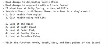 Pour cela il vous suffira tout simplement de trouver differents panneaux dindications dissemines aux sommet le second ecran de chargement bonus de la saison 5 de fortnite est connu. Les Defis Fortnite Semaine 2 Saison 8 Ont Fuite Dexerto Fr