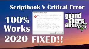 Script Hook V Critical Error For Epic Games Gta 5 Fixed 2020 Youtube