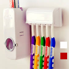 Mostly items keep in 1,104 home resin toothbrush holder products are offered for sale by suppliers on alibaba.com. Automatic Toothpaste Dispenser 5 Toothbrush Holder Set With Wall Mount Stand Bathroom Accessories Home Decor Walmart Com Walmart Com