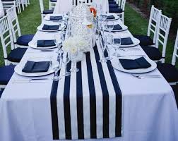 Black And White Striped Tablecloth Black And White Striped Tablecloth Table Runner Cotton Etsy In 2020 Black Decor Striped Tablecloths Black And White