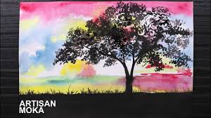 Easy watercolor ideas for beginners (7 good things to when i was a beginner painter, i discovered that coming up with easy watercolor ideas can be tricky. Art142 Scenery Drawing Beautiful Scenery Painting Painting Tutorial For Beginners Youtube