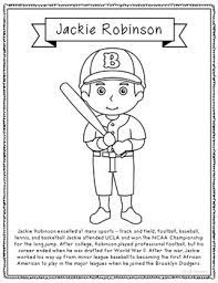 Make a fun coloring book out of family photos wi. Jackie Robinson Biography Coloring Page Craft African American Athlete