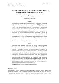 Decided to travel the world? Pdf Coherence Discourse Strategies Of Pasambahan Minangkabau Cultural Discourse