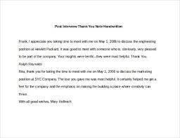 Thank you email format after interview. 8 Post Interview Thank You Notes Free Sample Example Format Download Free Premium Templates