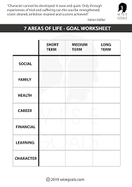 Top Quality Personal Goal Setting Worksheets Printable Pdf