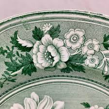 Some sets will be marked with a pattern name as well. Copeland Garrett Spode Green Jonquil Botanical Transferware Dinner Plates S 6 At 1stdibs