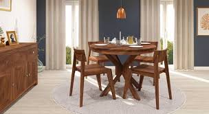 Liana Gordon 4 Seater Round Dining Table Set Round Dining Table Sets Round Dining Table Solid Wood Dining Table