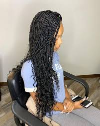 Braid each parted section from root to tip. 40 Bohemian Box Braids Protective Hairstyles Ideas Coils And Glory