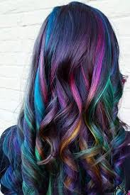 55 Fabulous Rainbow Hair Color Ideas Lovehairstyles Com Oil Slick Hair Color Oil Slick Hair Slick Hairstyles