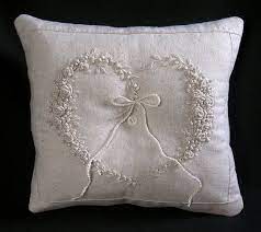 Hand Embroidered Ring Bearer Pillow Ring Pillow Wedding Embroidered Ring Bearer Pillow Wedding Ring Pillow Diy